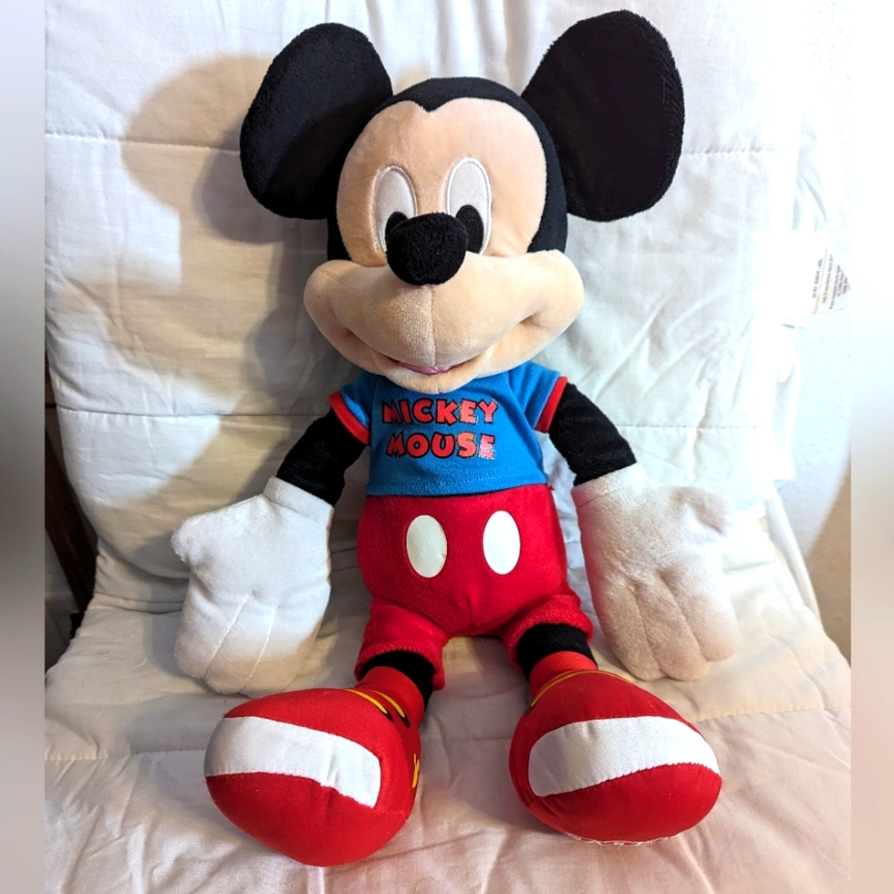 Mickey Mouse 2015 Plush Stuffed Animal 21" x 11". Dated 2015